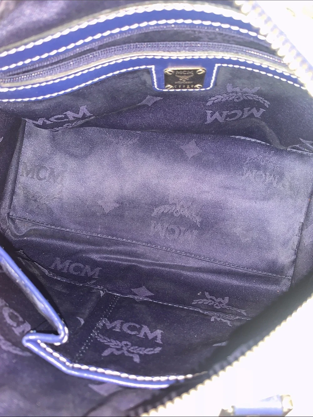 GUC MCM Visetos Princess Lion Satchel